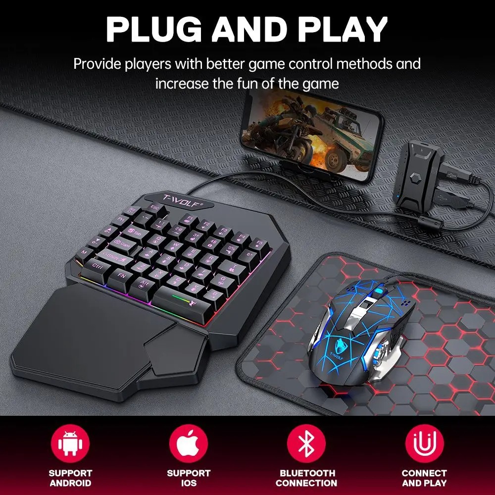 Gaming Keyboard And Mouse For Xbox - 5-in-1 RGB Gaming Keyboard Mouse Combo