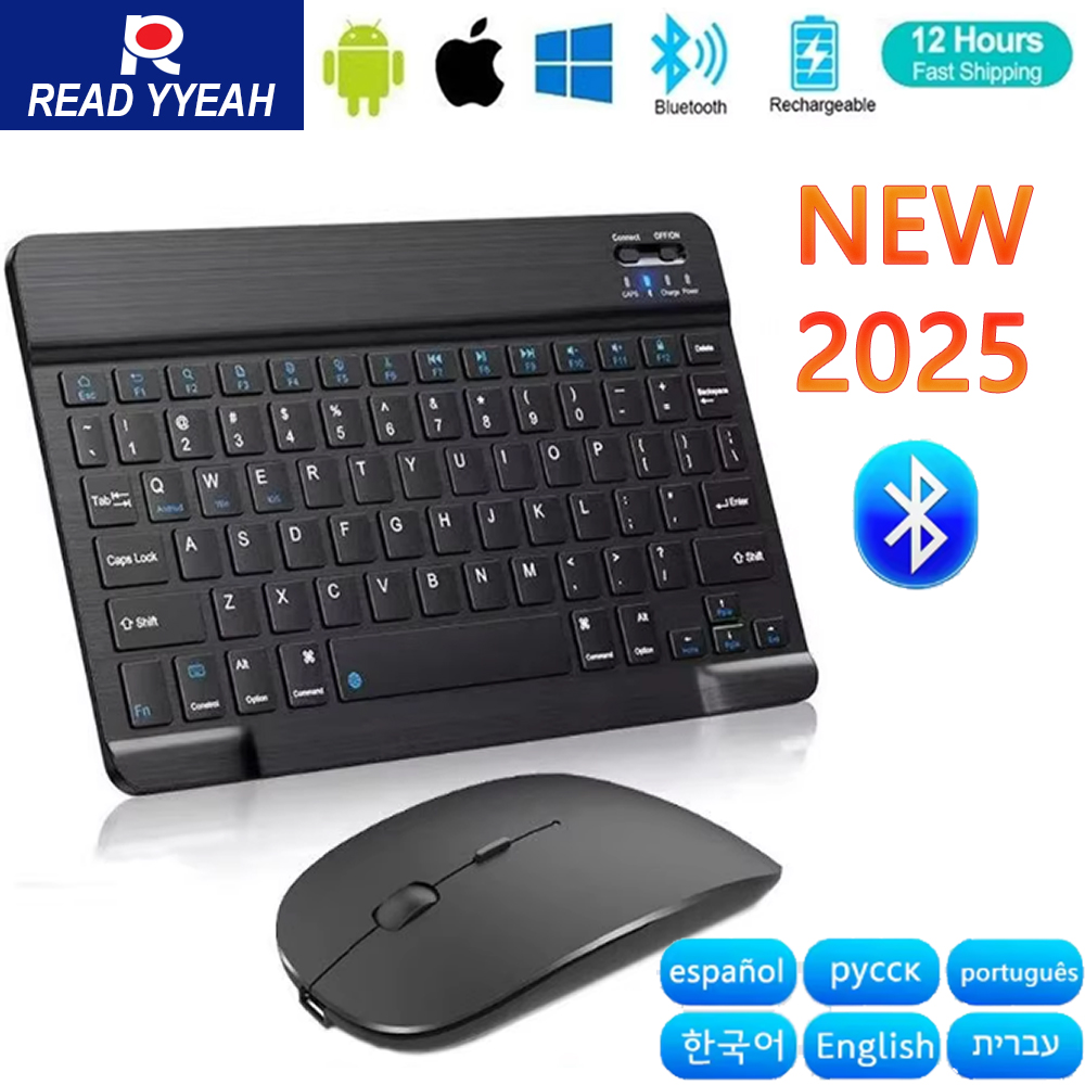 Gaming Keyboard Mouse Wireless - Nieuwe 2025 Bluetooth draadloze toetsenbordmuis voor