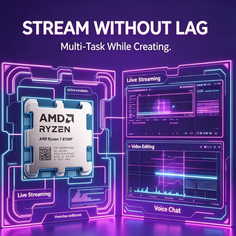 Amd Cpu Ryzen 7 - 16-thread desktop CPU Ryzen 7 8700F