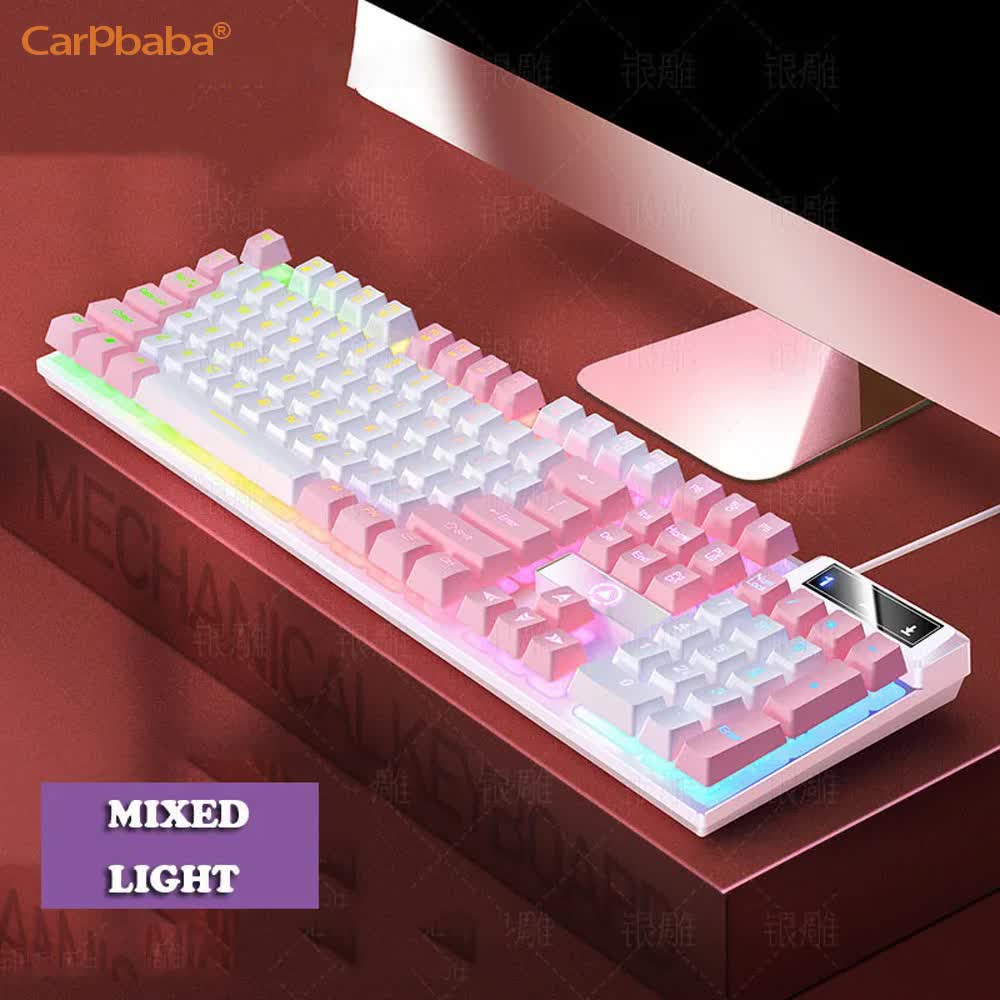 Gaming Keyboard Mobile - Carpbaba K500 104-toetsen USB bedraad gamingtoetsenbord