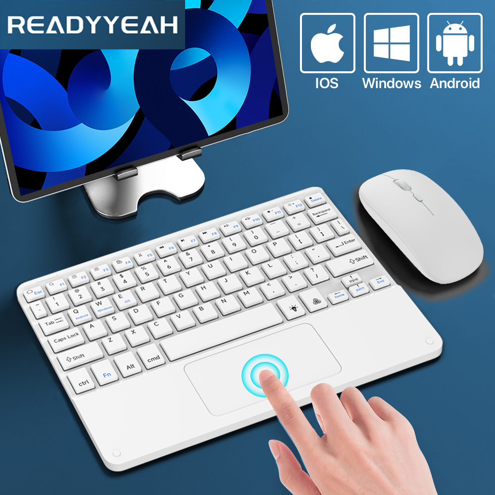 Gaming Keyboard Mouse Wireless - Touchpad Draadloos Toetsenbord En Muis Bluetooth