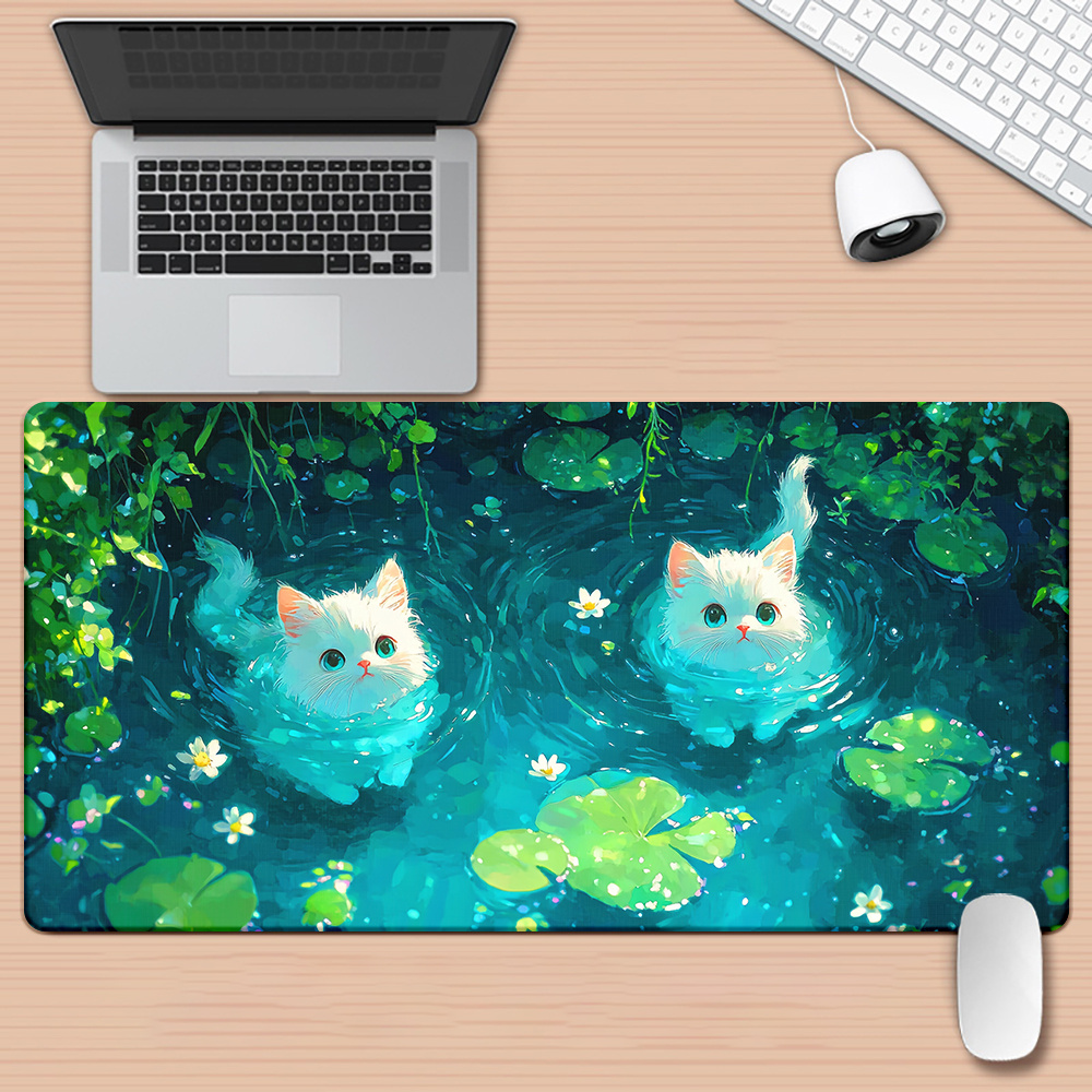 Gaming Keyboard Brand - Merk Cute Cat Pond XXL muismat