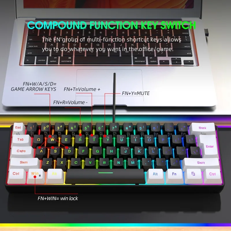 Toetsenbord en muis 60% comput - Gaming Keyboard And Mouse For Xbox recensie en prijs