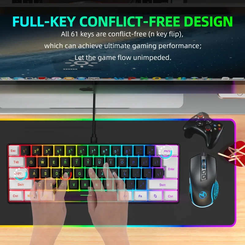 Toetsenbord en muis 60% comput - Gaming Keyboard And Mouse For Xbox recensie en prijs