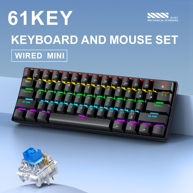 APAYADO K61 Mini mechanisch to - Gaming Keyboard And Mouse Set recensie en prijs