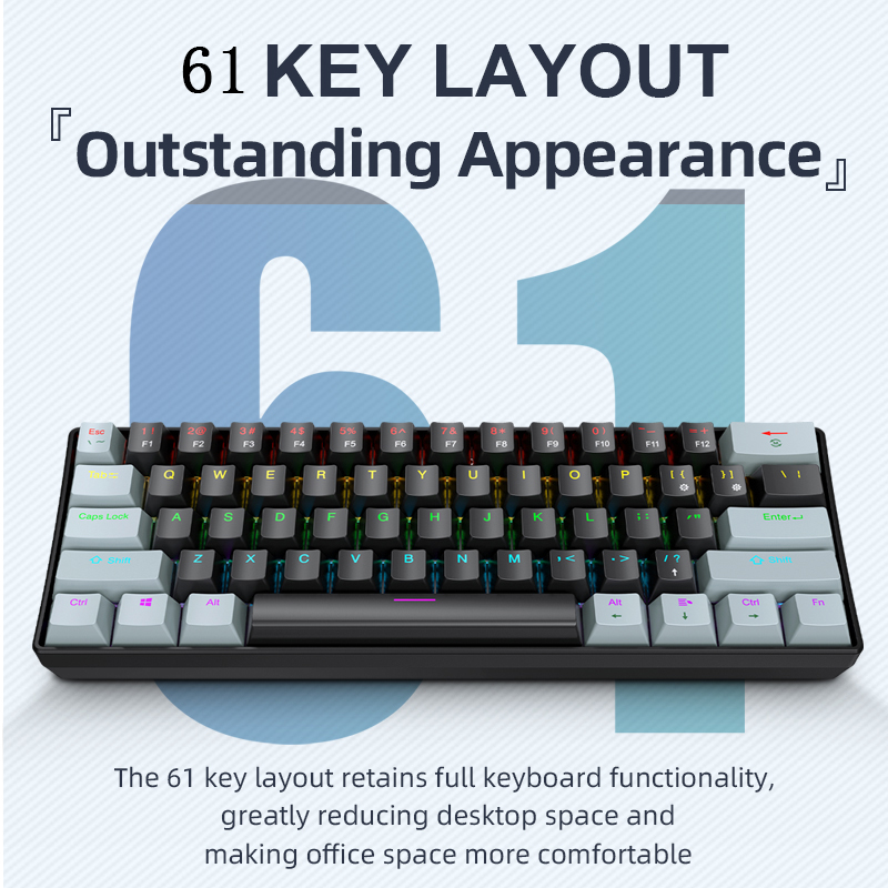 K61 Bedraad mechanisch gamingt - Gaming Keyboard And Mouse Set recensie en prijs