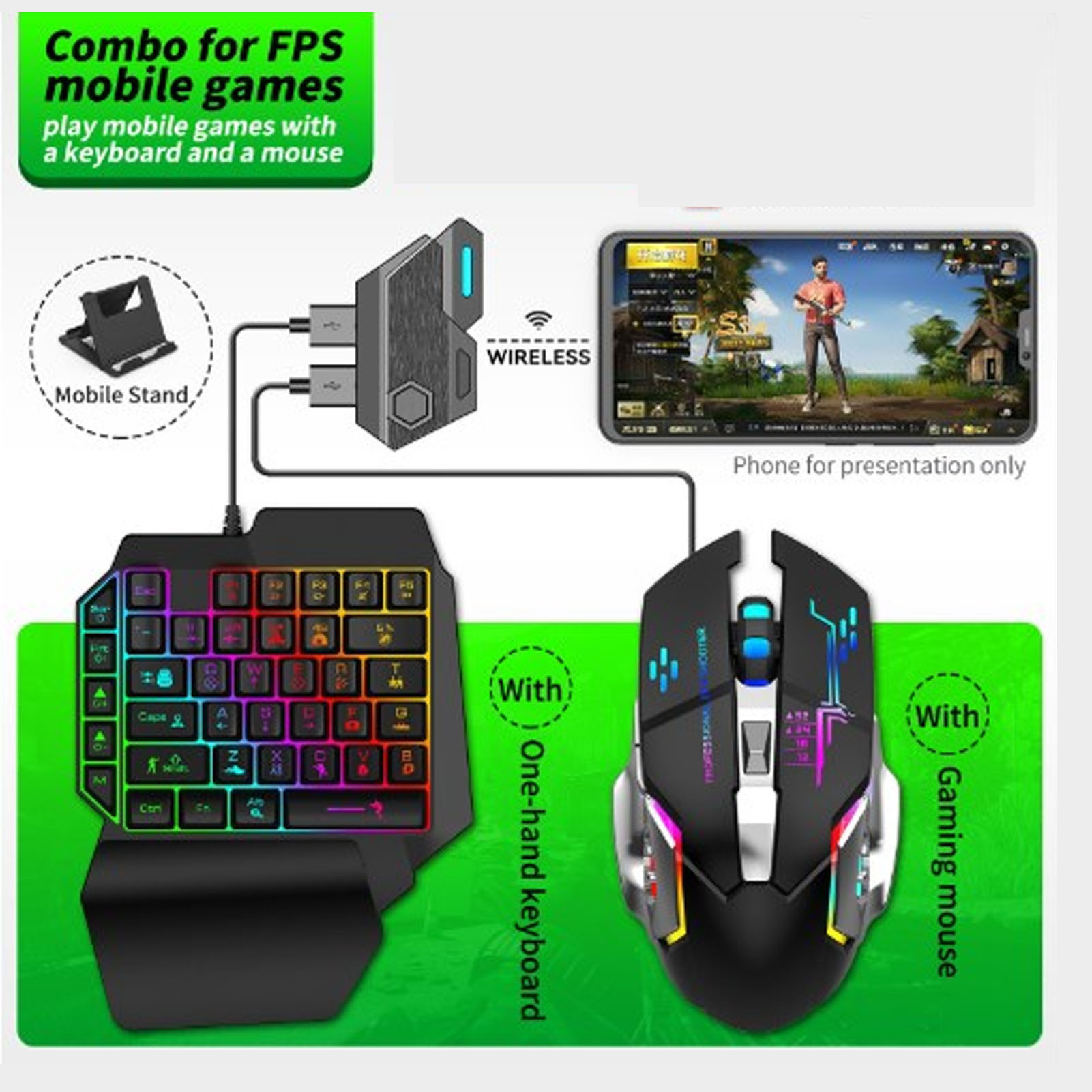 Mobiel gamecombopakket Bluetoo - Gaming Keyboard Mobile recensie en prijs