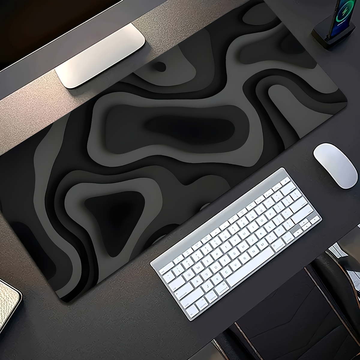 Zwart-grijs swirl design grote - Gaming Keyboard Brand recensie en prijs