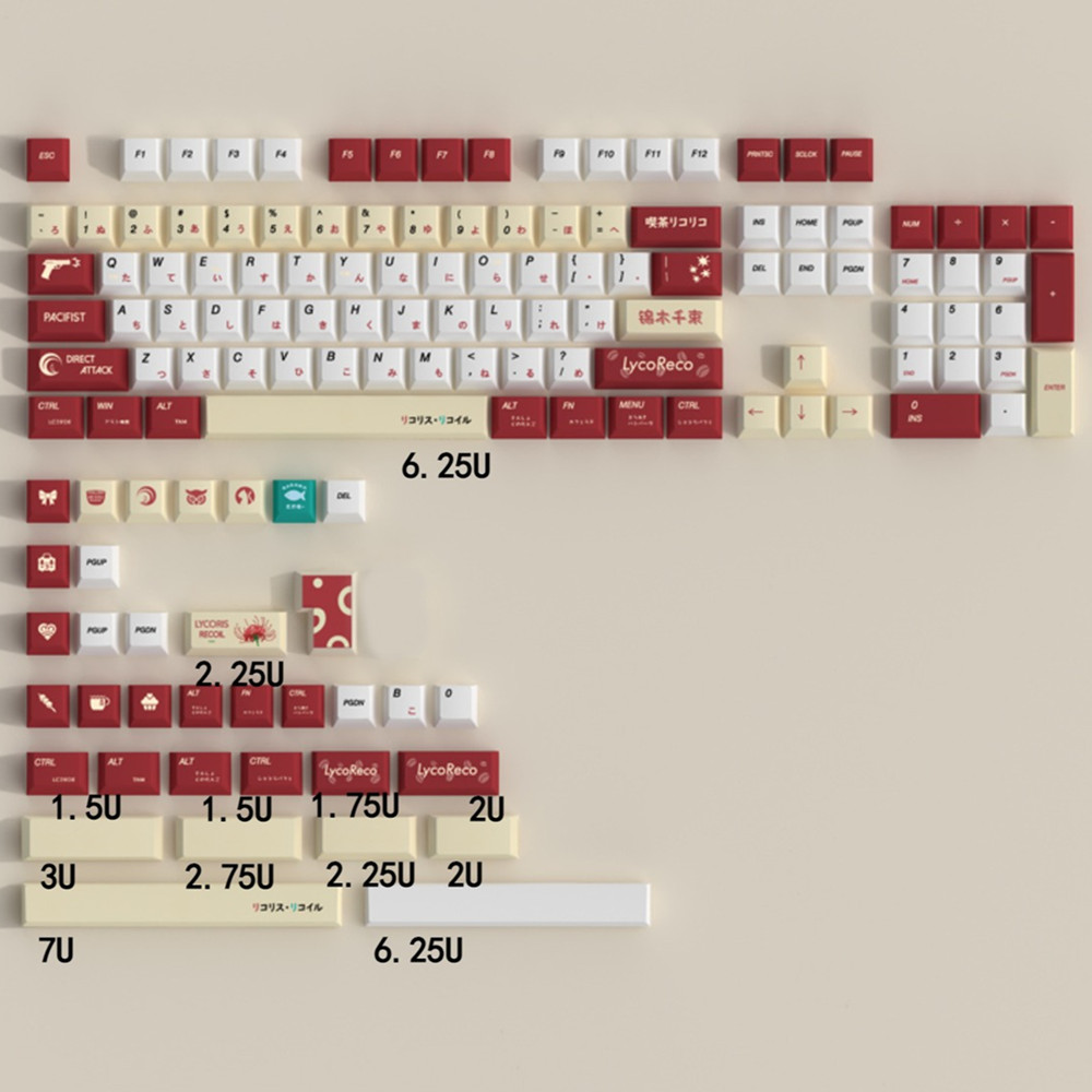 Lycoris Recoil Anime PBT Keyca - Gaming Keyboard Brand recensie en prijs